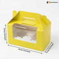 Yellow Color Cupcake Box | With Handle & Without Handle