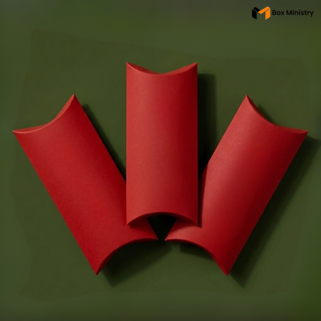 Red paper sculpture on a green background with 'Box Ministry' logo.